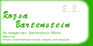 rozsa bartenstein business card